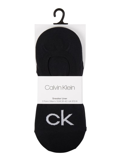 CK Calvin Klein Füßlinge mit Stretch-Anteil im 2er-Pack  Black 2