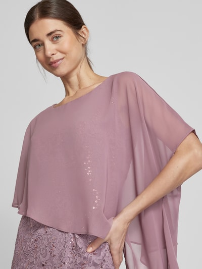 Swing Knielanges Cocktailkleid mit Paillettenbesatz Mauve 3