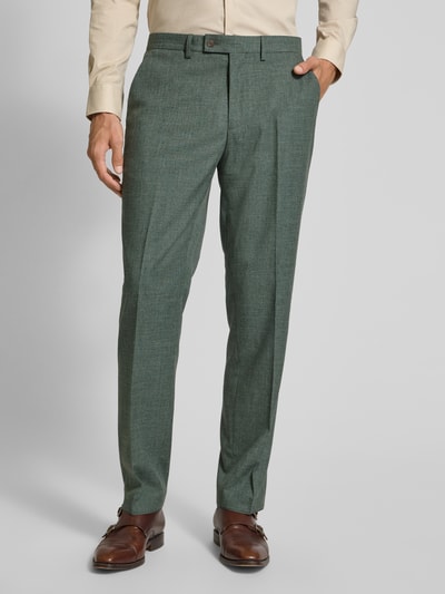 Christian Berg Men Chinosy z zakładkami w pasie Ciemnozielony 4