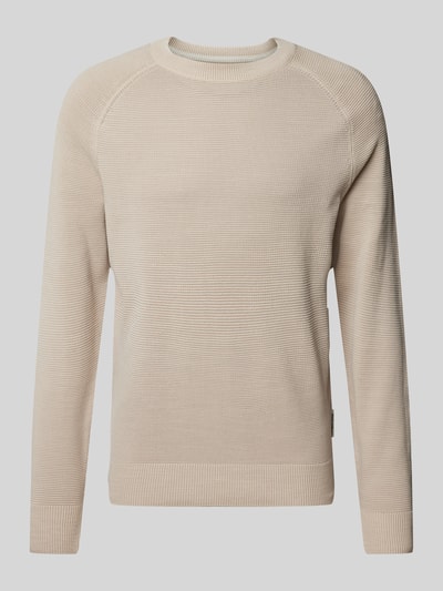 Marc O'Polo Gebreide pullover met ribboorden Offwhite - 2