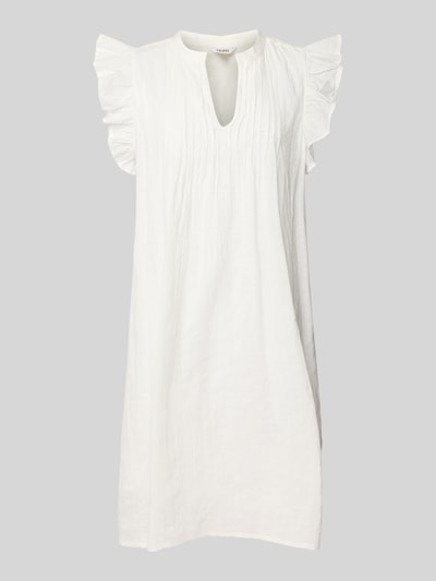 mbyM Knielange jurk met volants, model 'Gemala' Wit - 2