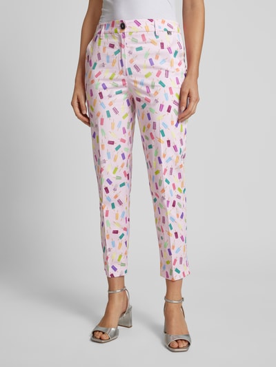 Marc Cain Stoffen broek met grafisch all-over motief Felroze - 4