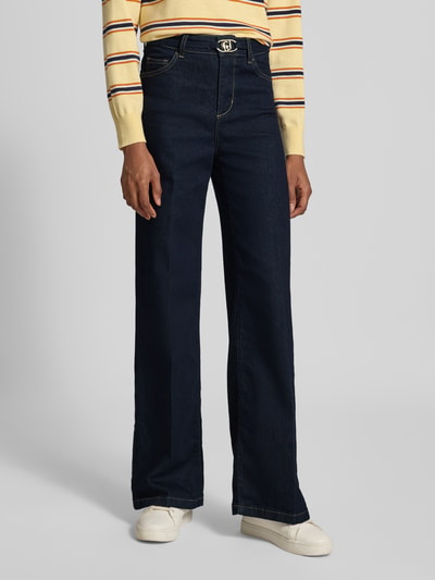 Liu Jo White flared fit jeans van katoenmix Donkerblauw - 4