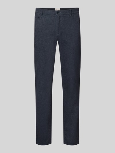 Produktfoto, Schmale Hose aus Baumwoll-Mix Modell 'Fabio' von Brax in Dunkelblau, schmaler Schnitt, glatte Textur, Herren Schmale Hose von Brax