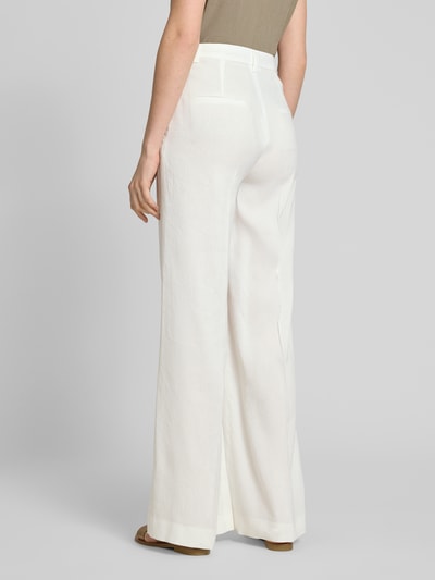 SEDUCTIVE Linnen broek met persplooien, model 'SHILOH' Offwhite - 5