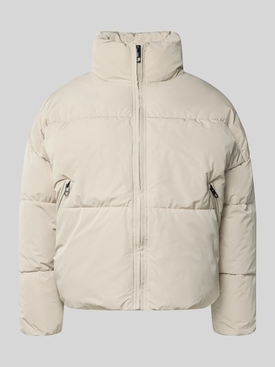 Jake*s Casual Jacke mit Stehkragen und Reißverschlusstaschen Stein 2