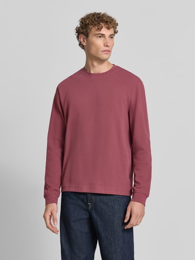 BOSS Orange Regular Fit Langarmshirt aus Baumwoll-Mix Modell 'WE-TEMPEST' Bordeaux 4