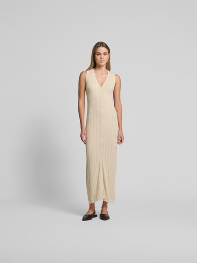 Filippa K Maxikleid in Strick-Optik Beige 4