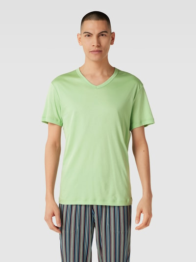 Calida T-shirt met V-hals, model 'REMIX SLEEP' Mintgroen - 4