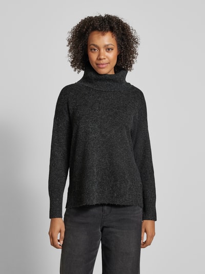 Vero Moda Pullover mit Wasserfall-Ausschnitt aus weichem Material-Mix Modell 'DOFFY' Metallic Black 4