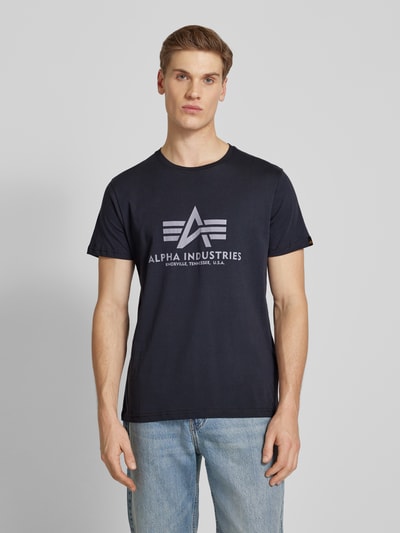 Alpha Industries T-shirt van zuiver katoen Marineblauw - 4