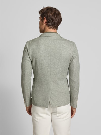 s.Oliver BLACK LABEL Slim Fit Anzugsakko aus meliertem Jersey Hellgruen 5