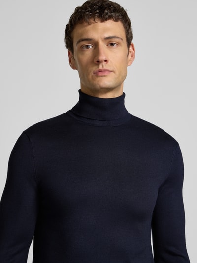 Only & Sons Regular Fit Rollkragenpullover aus Viskose-Mix Modell 'WYLER' Marine 3