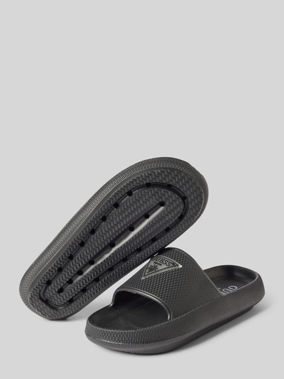 Guess Slides mit Label-Badge Black 4