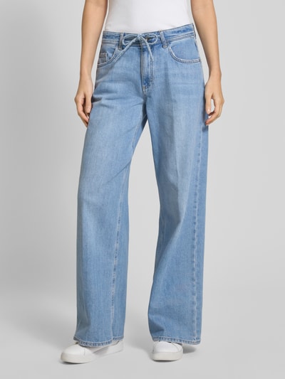 Brax Wide fit jeans met strikceintuur, model 'MORGAN' Lichtblauw - 4