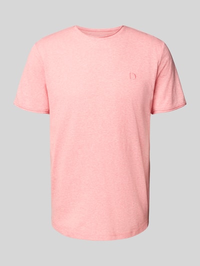 Tom Tailor Denim T-shirt o kroju regular fit z mieszanki bawełny Różowy melanż 2