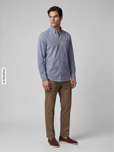 Polo Ralph Lauren Custom Fit Freizeithemd aus reiner Baumwolle Marine 1