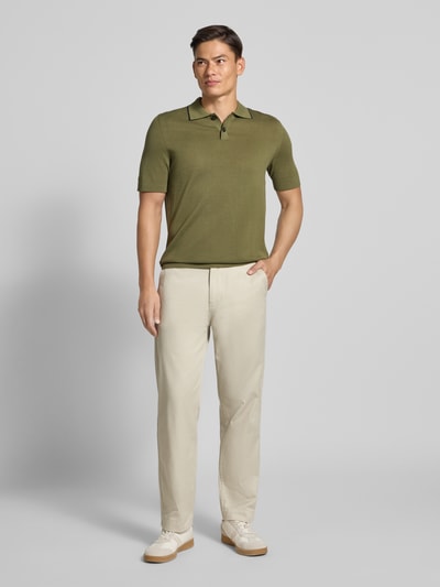 Marc O'Polo Regular fit poloshirt van puur katoen - Marc O'Polo × DFB Travel Collection Olijfgroen - 1