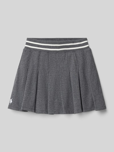 Polo Ralph Lauren Teens Plooirok in gebreide look met logostitching Middengrijs gemêleerd - 1