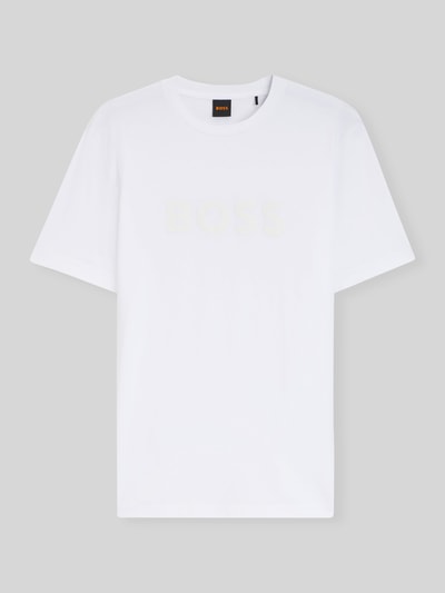 BOSS Orange regular fit T-shirt van puur katoen model 'TE_LOGO' Wit - 2