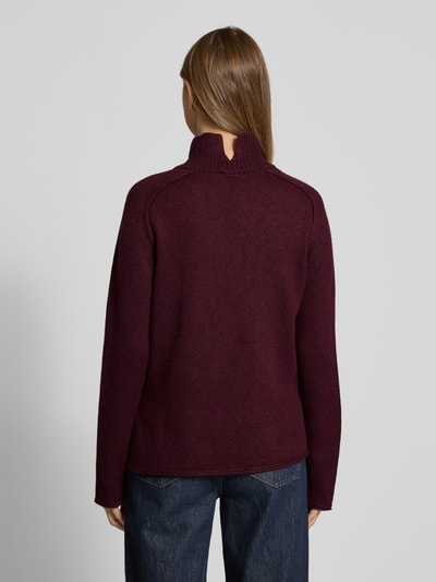 Tom Tailor Sweter z dzianiny o luźnym kroju z mieszanki wiskozy  Czerwony melanż 5