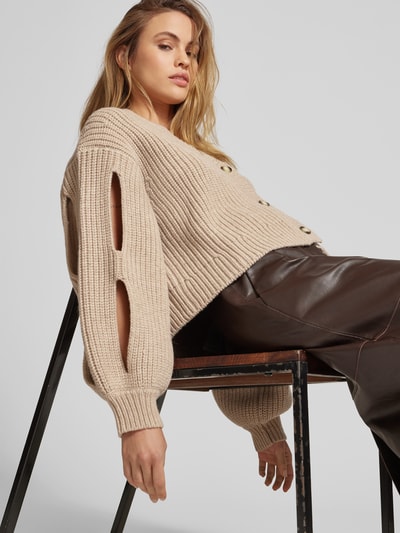 Nanushka Oversized Cardigan mit Kaschmir-Anteil Sand 3