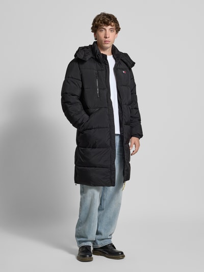 Tommy Jeans Regular Fit Steppmantel mit Label Stitching Modell 'VAIL' Black 1