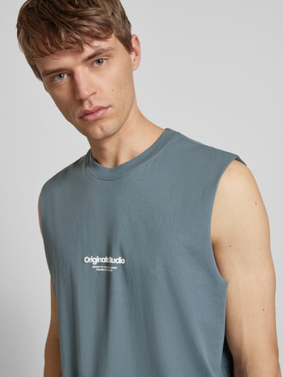 Jack & Jones Tanktop mit Label-Print Modell 'VESTERBRO' Petrol 3