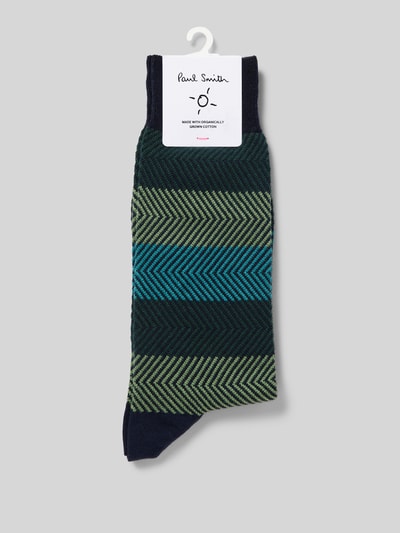 PAUL SMITH Socken mit Strukturmuster Modell 'HERMAN' Marine 3