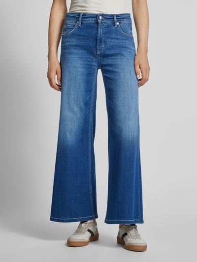 Cambio Korte jeans in 5-pocketmodel, model 'PALAZZO' Blauw - 4