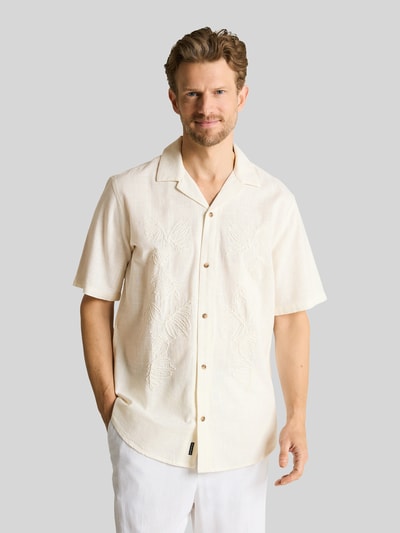 Tom Tailor Regular Fit Freizeithemd mit Stitching Offwhite Melange 4