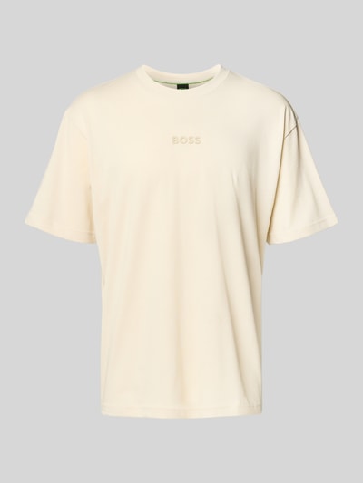 BOSS Green Regular Fit T-Shirt aus reiner Baumwolle Beige 2