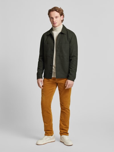 Jack & Jones Premium Overhemdjack met knoopsluiting, model 'WINTER' Olijfgroen - 1