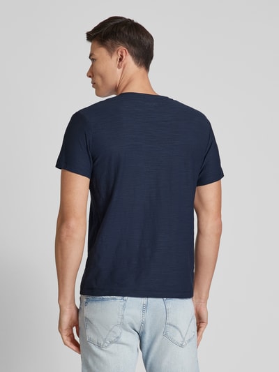 JOOP! Jeans T-shirt met V-hals en borstzak Marineblauw gemêleerd - 5