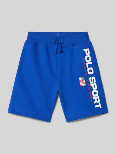 Polo Sport Regular Fit Sweatshorts mit Label-Print Royal 1