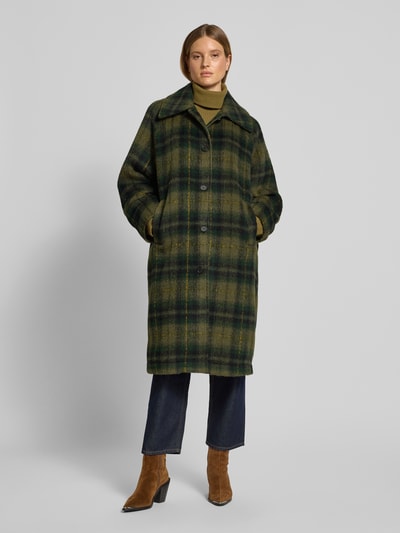 NOISY MAY® Płaszcz o kroju relaxed fit z wykładanym kołnierzem Khaki 4