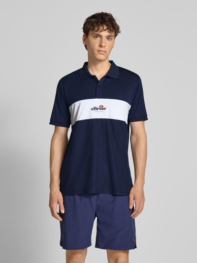 Ellesse Slim Fit Poloshirt mit Label-Print Modell 'MACKENNA' Dunkelblau 4