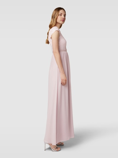 Jake*s Cocktail Abendkleid mit floraler Spitze Rosé 4