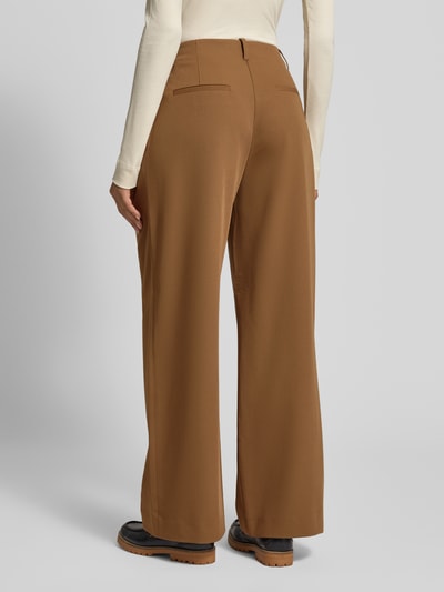 Jake*s Casual Hose mit gelegten Falten und Gesäßtaschen Mittelbraun 5