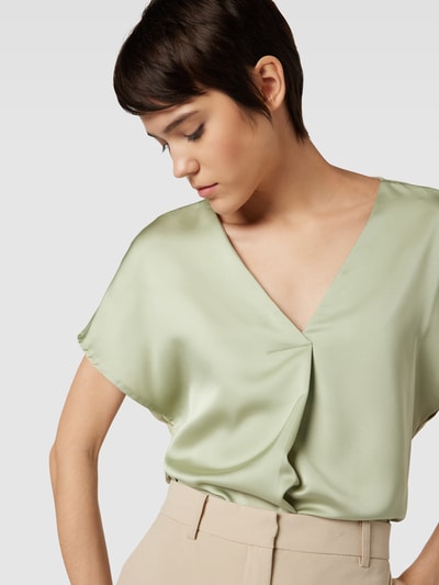 Vila Korte blouse met vleermuismouwen, model 'ELLETTE' Lindegroen - 3