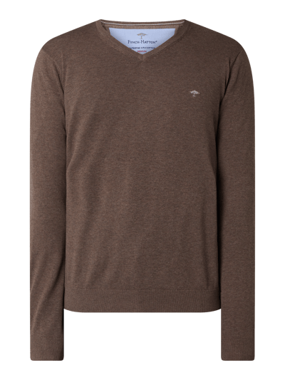 Fynch-Hatton Pullover mit V-Ausschnitt  Mittelbraun 2