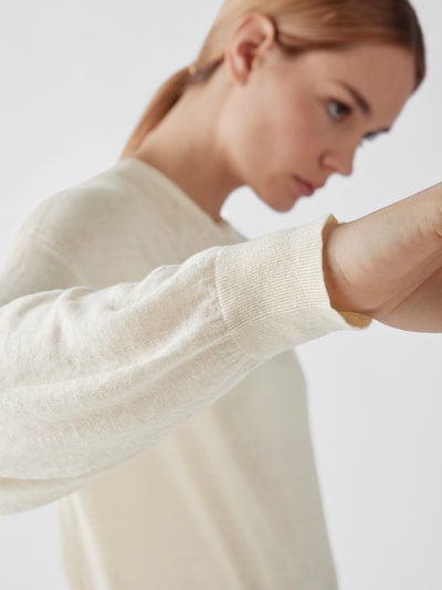 Theory Pullover mit Rundhalsausschnitt Beige 3