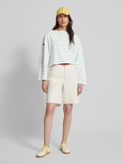 Polo Ralph Lauren Korte gebreide pullover met boothals Lichtblauw - 1