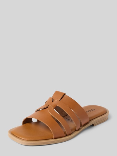 Tamaris Slides mit Blockabsatz Cognac 1
