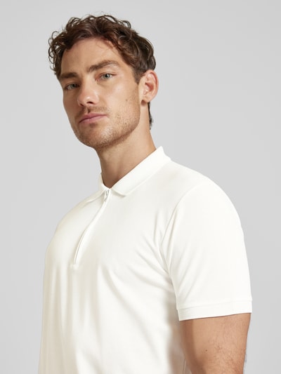 SELECTED HOMME Poloshirt mit kurzem Reißverschluss Modell 'FAVE' Weiss 3