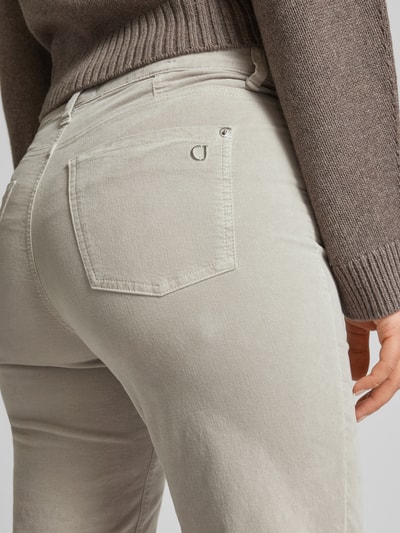 Cambio Regular fit broek met paspelzakken, model 'PEARLIE' Lichtgrijs - 3