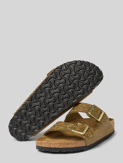 Birkenstock Slippers met doornsluitingen, model 'Arizona' Kaki gemêleerd - 4