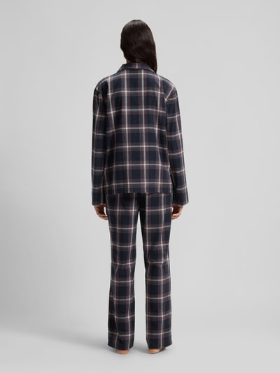 BOSS Regular fit pyjama van katoenmix, model 'HOLIDAY' Donkerblauw - 5