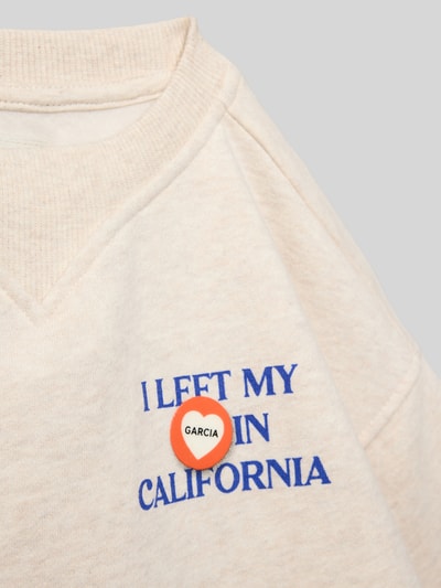 Garcia Bluza z prążkowanymi wykończeniami Écru 2