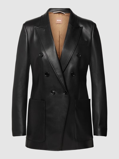 BOSS Blazer in Leder-Optik Modell 'Jatera2' Schwarz 2